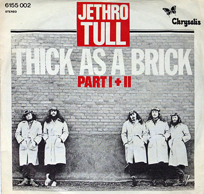 JETHRO TULL - Thick as a Brick Part I & II album front cover vinyl record